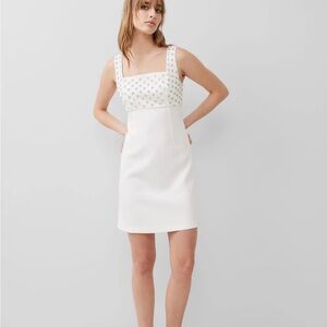 French Connection embroidered Darcy crepe dress